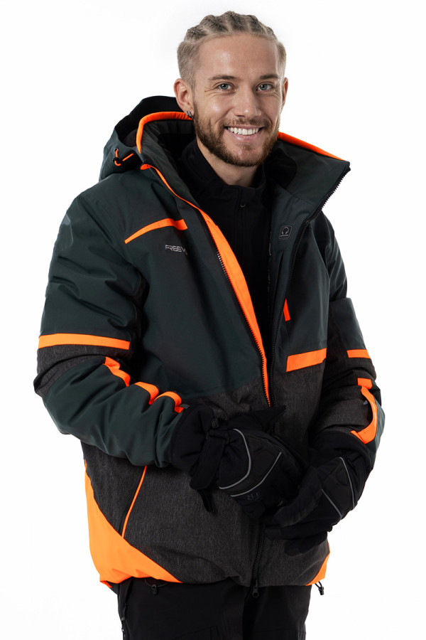Гірськолижна куртка чоловіча Freever AF 21635 хакі, Фото №6 - freever.ua