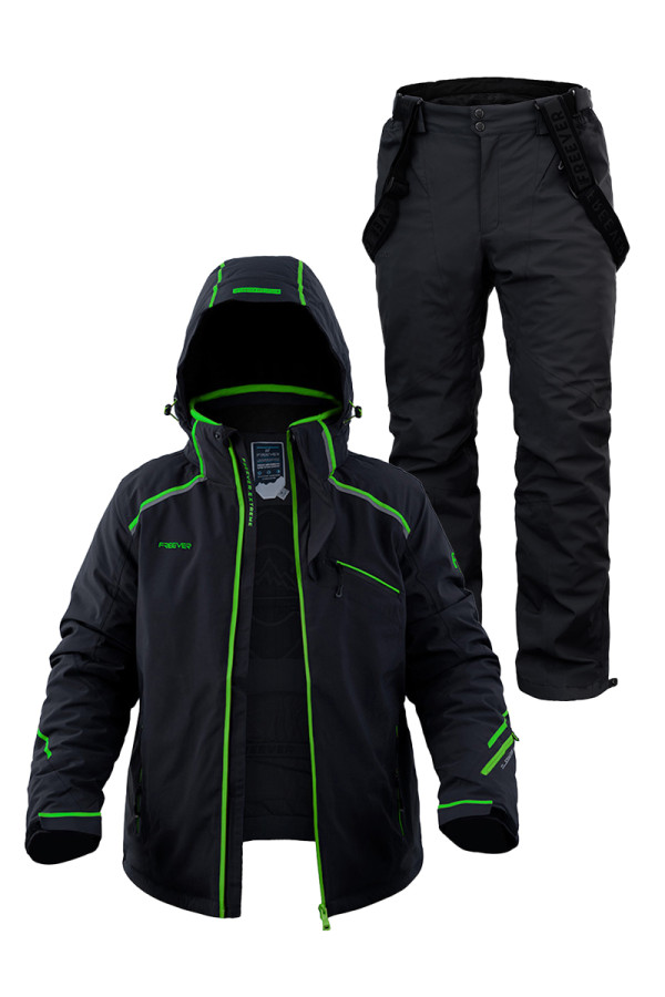 Мужской лыжный костюм FREEVER 21636-21693 салатовый