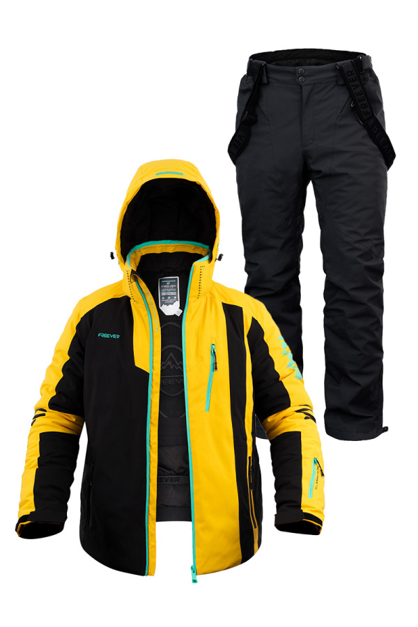 Мужской лыжный костюм FREEVER 21637-21693 желтый - freever.ua