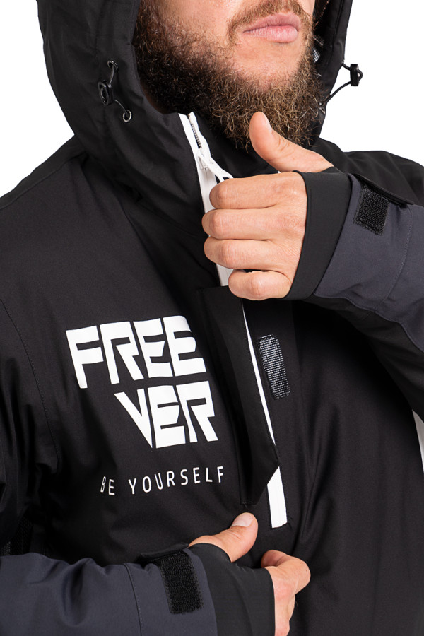 Чоловічий комбінезон для сноуборду Freever NF 21638 чорний, Фото №3- freever.ua