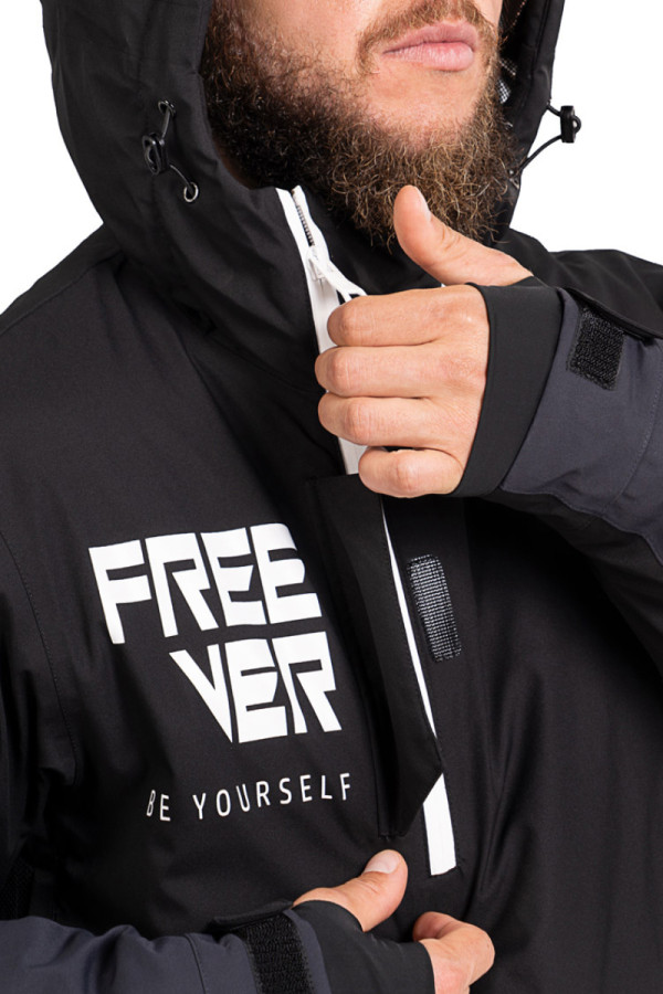 Мужской комбинезон для сноуборда Freever NF 21638 чёрный, Фото №3- freever.ua