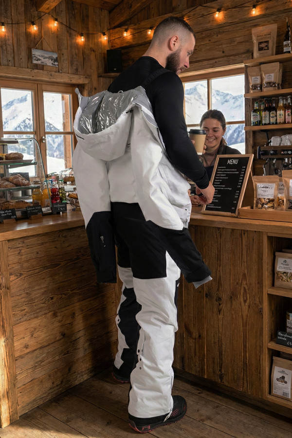 Чоловічий комбінезон для сноуборду Freever NF 21638 білий, Фото №4- freever.ua