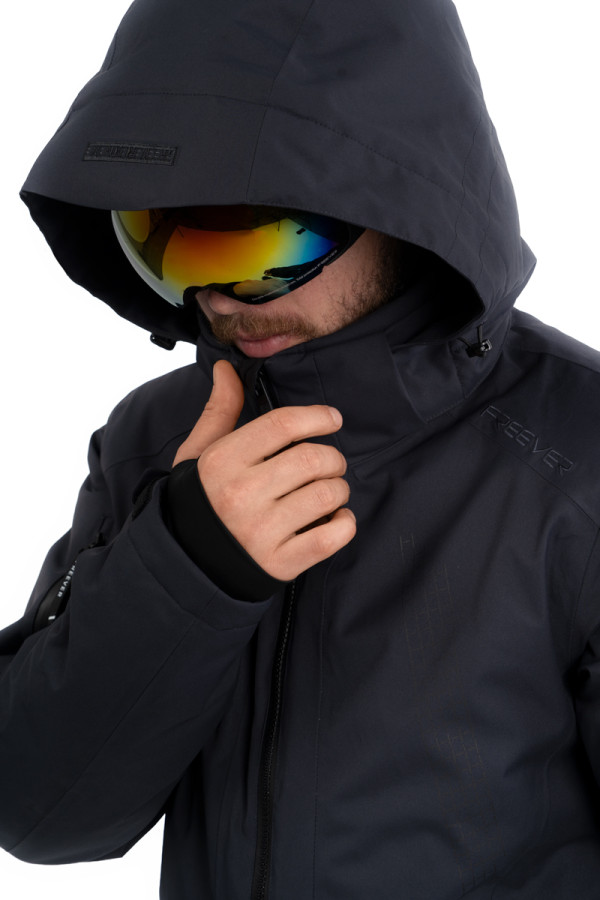 Горнолыжная куртка мужская Freever NF 21642 серая, Фото №3- freever.ua