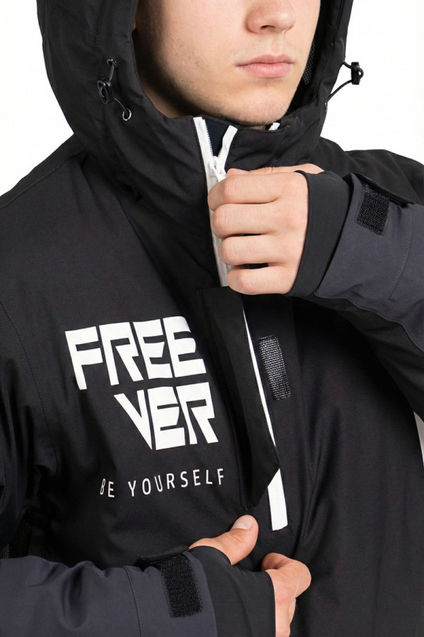 Підлітковий гірськолижний комбінезон Freever NF 21644 чорний, Фото №3- freever.ua