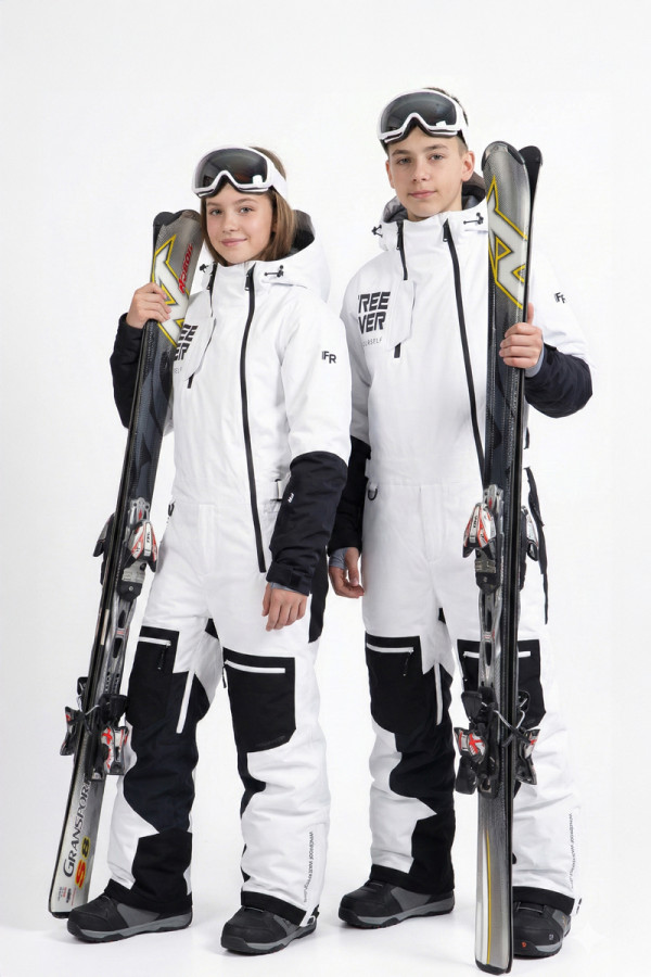 Підлітковий гірськолижний комбінезон Freever NF 21644 білий