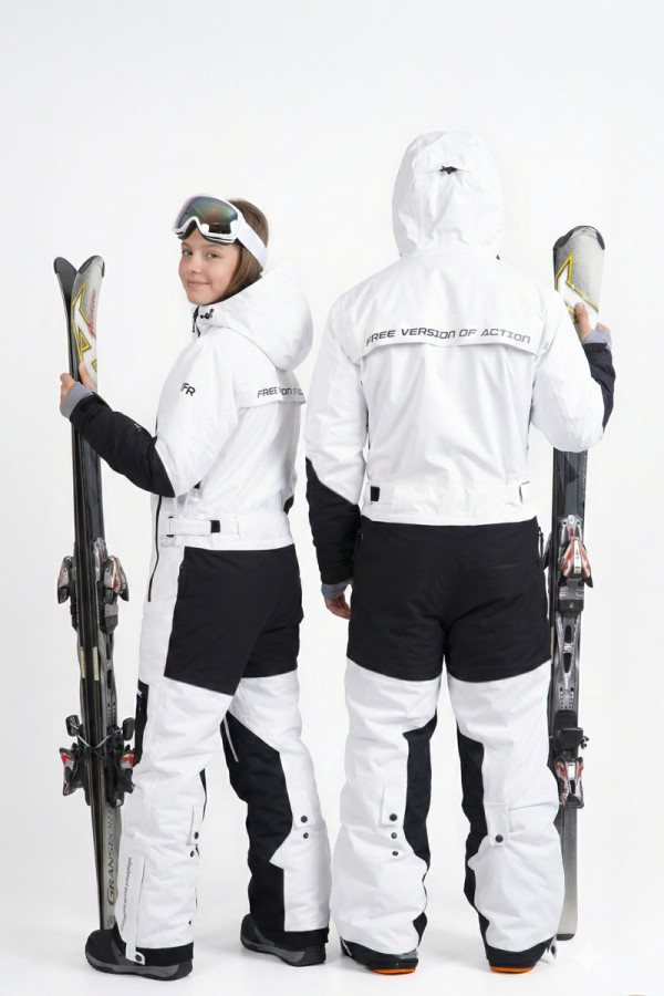 Підлітковий гірськолижний комбінезон Freever NF 21644 білий, Фото №3- freever.ua