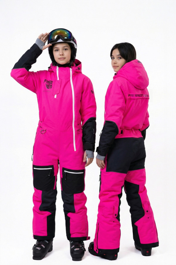 Підлітковий гірськолижний комбінезон Freever NF 21644 рожевий