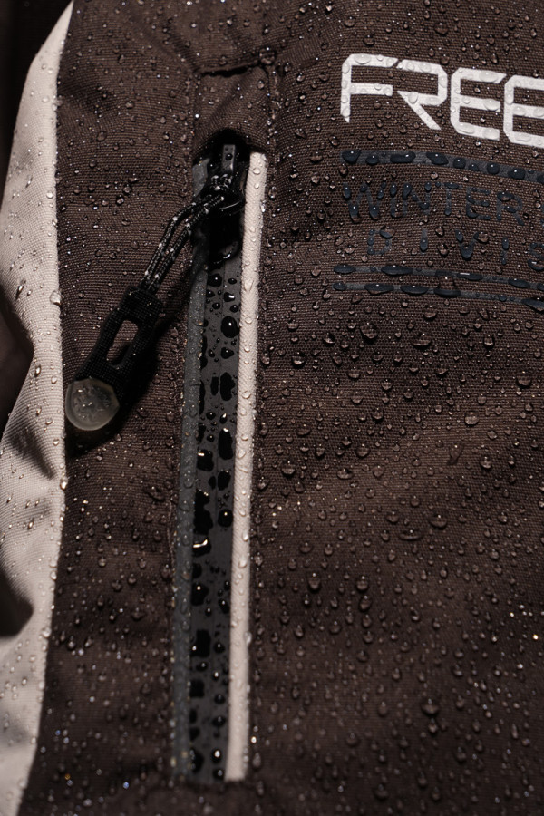 Дитяча гірськолижна куртка Freever NF 21646 шоколадна, Фото №3- freever.ua