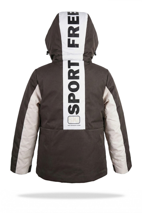 Дитяча гірськолижна куртка Freever NF 21646 шоколадна, Фото №5- freever.ua