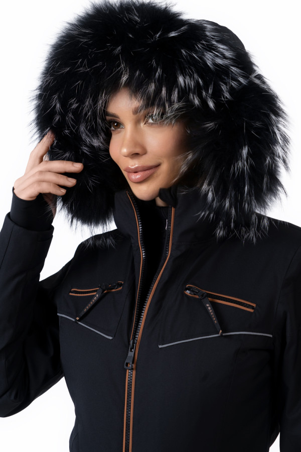 Жіночий гірськолижний комбінезон Freever NF 21649 чорний, Фото №2- freever.ua