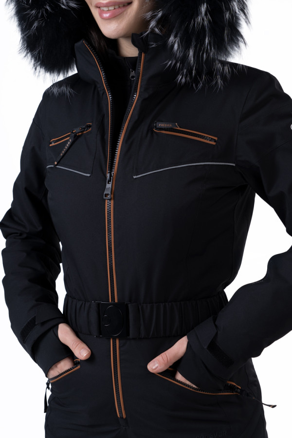 Жіночий гірськолижний комбінезон Freever NF 21649 чорний, Фото №4- freever.ua