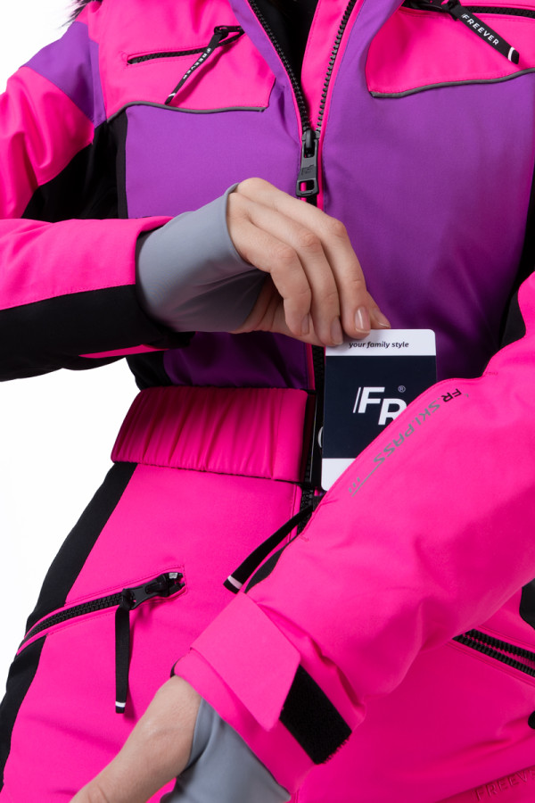 Жіночий гірськолижний комбінезон Freever NF 21649 рожевий, Фото №4- freever.ua