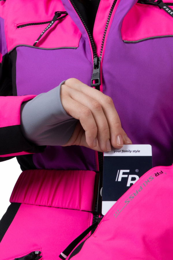 Женский горнолыжный комбинезон Freever NF 21649 розовый, Фото №4- freever.ua