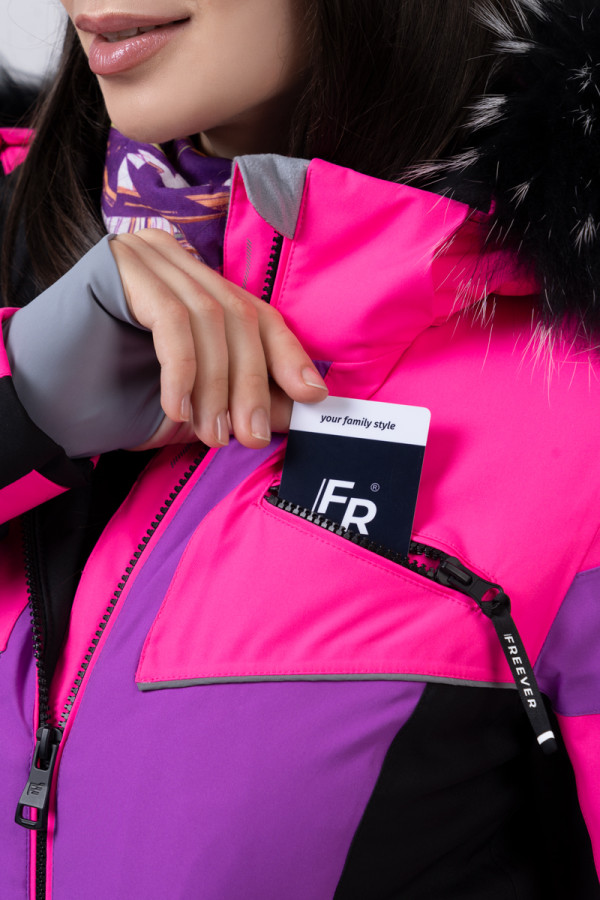 Жіночий гірськолижний комбінезон Freever NF 21649 рожевий, Фото №5- freever.ua
