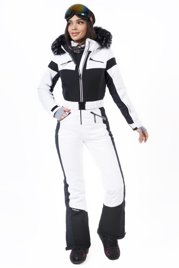 Жіночий гірськолижний комбінезон Freever NF 21649 білий