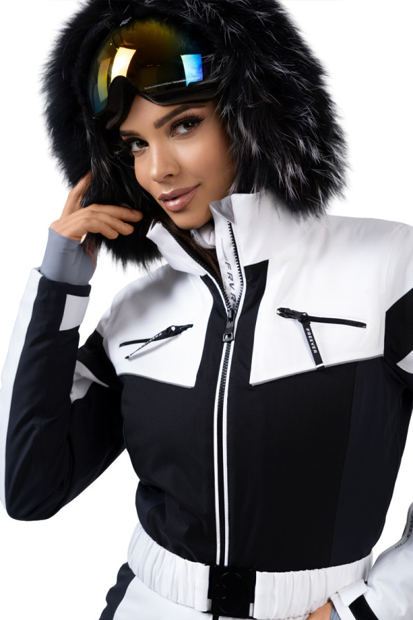 Жіночий гірськолижний комбінезон Freever NF 21649 білий, Фото №2- freever.ua