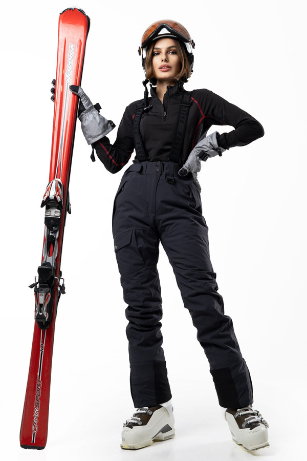 Гірськолижні штани жіночі Freever WF 21654 чорні - freever.ua