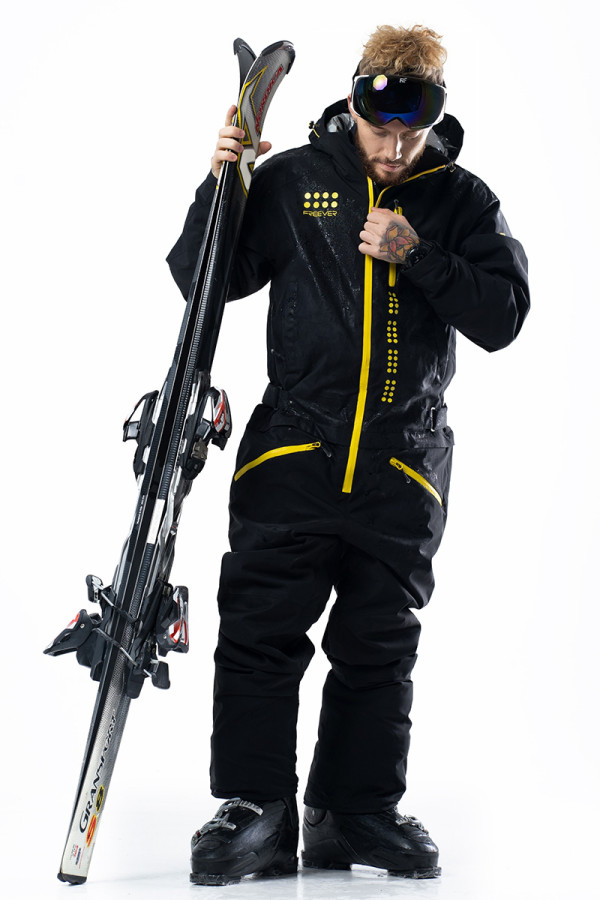 Комбинезон для сноуборда мужской Freever WF 21679 черный, Фото №5 - freever.ua