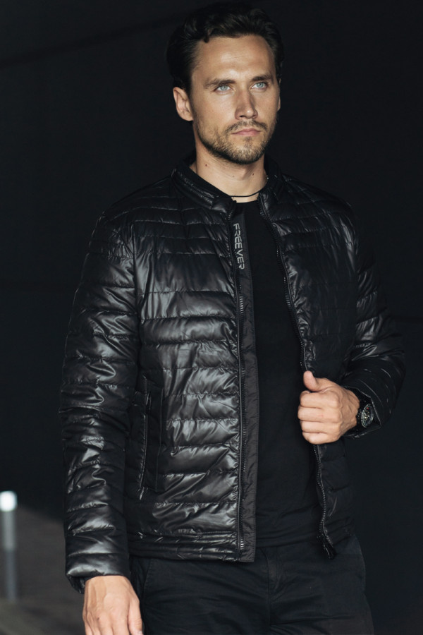 Демисезонная куртка мужская Freever WF 2168 черная, Фото №5 - freever.ua