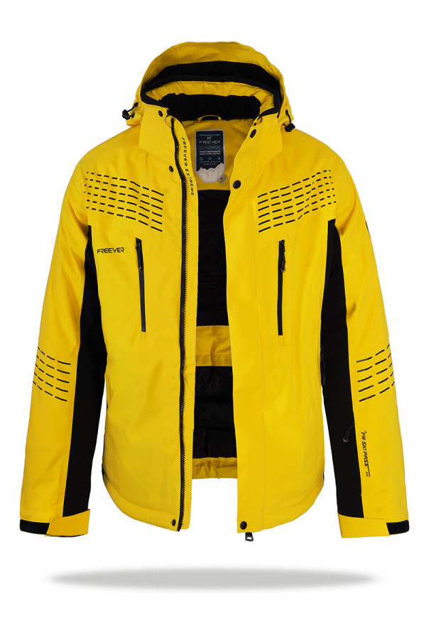 Горнолыжная куртка мужская Freever WF 21681 желтая - freever.ua