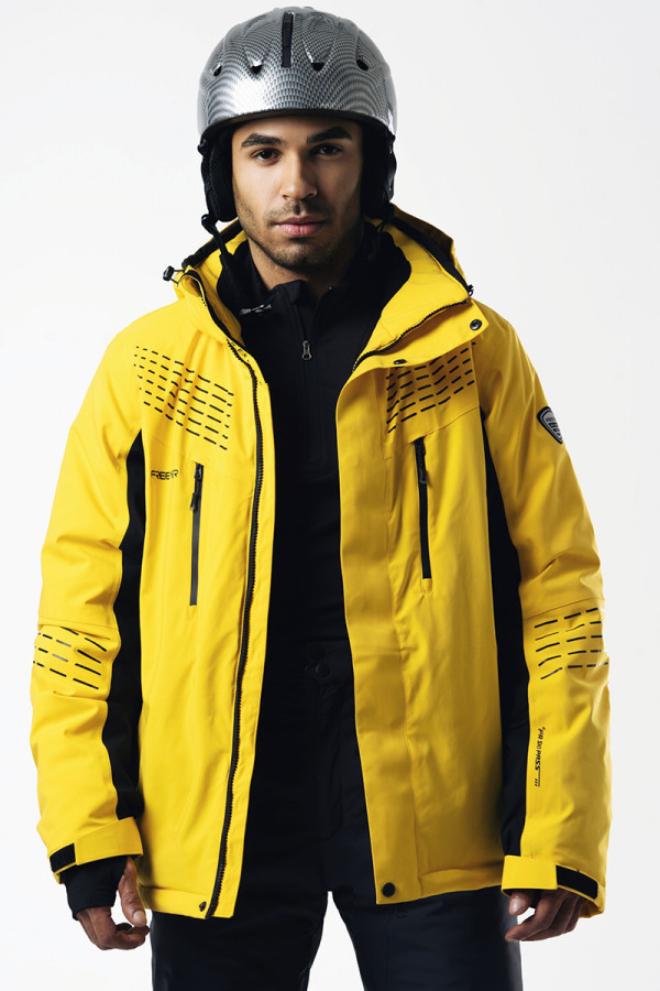 Горнолыжная куртка мужская Freever WF 21681 желтая, Фото №7 - freever.ua