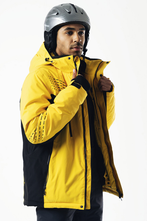 Гірськолижна куртка чоловіча Freever WF 21681 жовта, Фото №13 - freever.ua