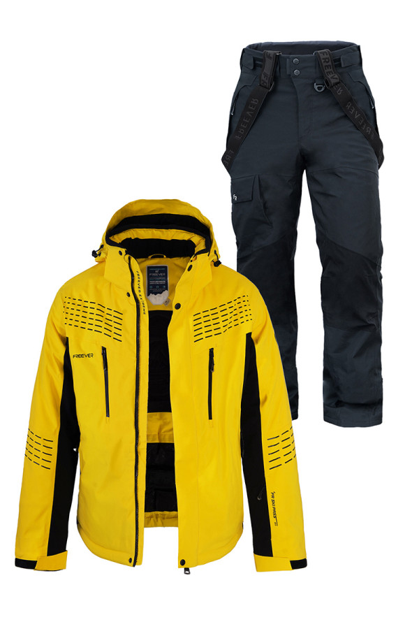 Мужской лыжный костюм FREEVER 21681-5921 желтый - freever.ua