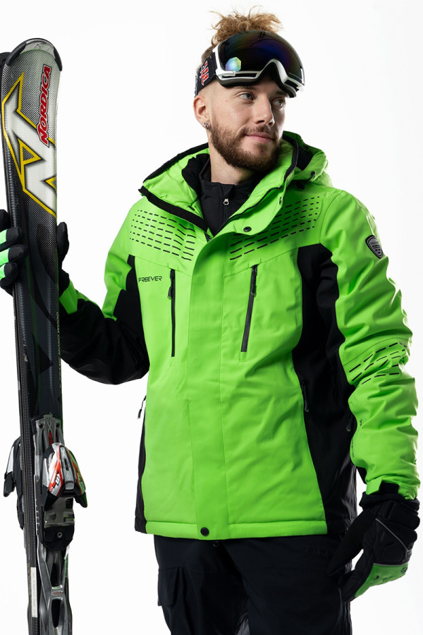 Гірськолижна куртка чоловіча Freever WF 21681 салатова - freever.ua