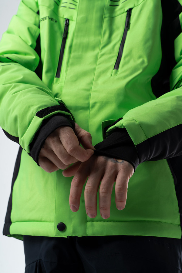 Гірськолижна куртка чоловіча Freever WF 21681 салатова, Фото №9 - freever.ua