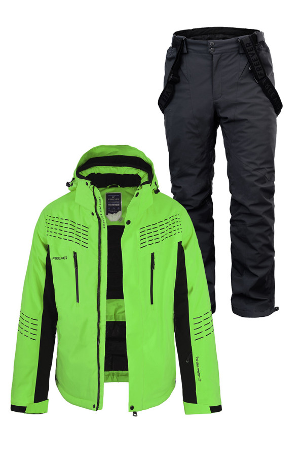Мужской лыжный костюм FREEVER 21681-6931 салатовый - freever.ua
