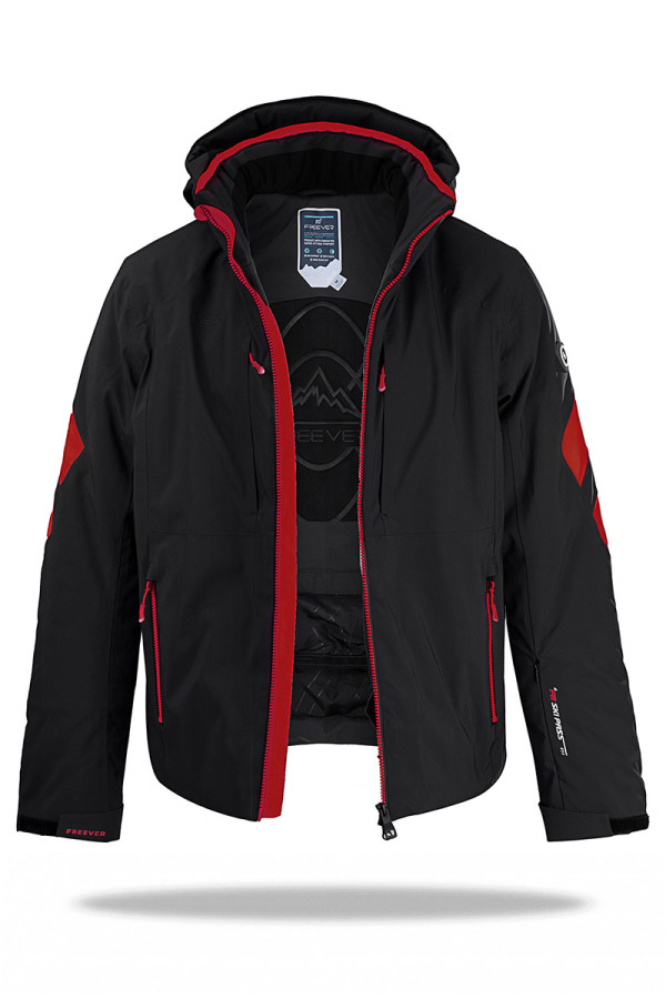 Гірськолижна куртка чоловіча Freever WF 21682 чорна, Фото №3 - freever.ua