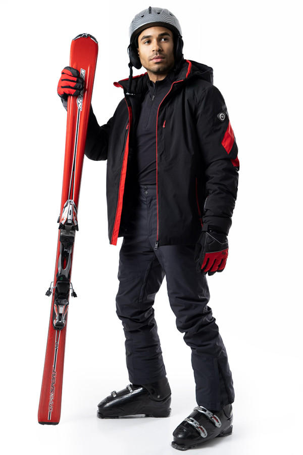 Гірськолижна куртка чоловіча Freever WF 21682 чорна, Фото №2 - freever.ua