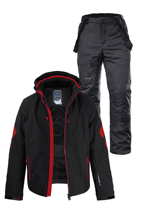 Чоловічий лижний костюм FREEVER 21682-022 чорний - freever.ua