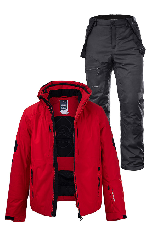 Чоловічий лижний костюм FREEVER 21682-022 червоний - freever.ua