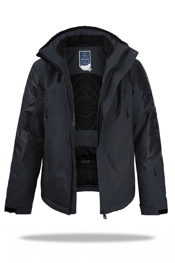 Гірськолижна куртка чоловіча Freever WF 21683 сіра - freever.ua
