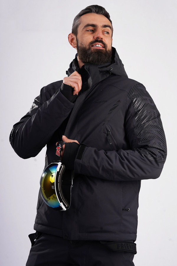 Гірськолижна куртка чоловіча Freever WF 21683 сіра, Фото №5 - freever.ua