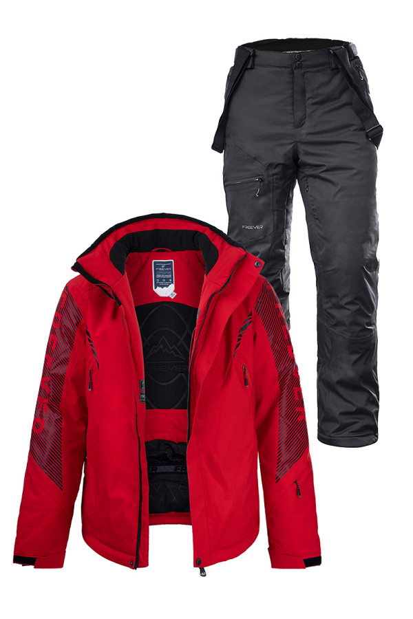 Мужской лыжный костюм FREEVER 21683-022 красный