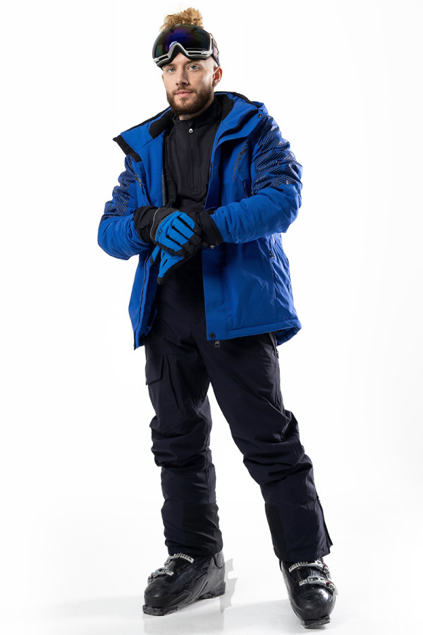Гірськолижна куртка чоловіча Freever WF 21683 синя, Фото №6 - freever.ua