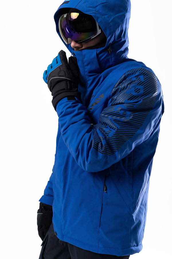 Гірськолижна куртка чоловіча Freever WF 21683 синя, Фото №15 - freever.ua