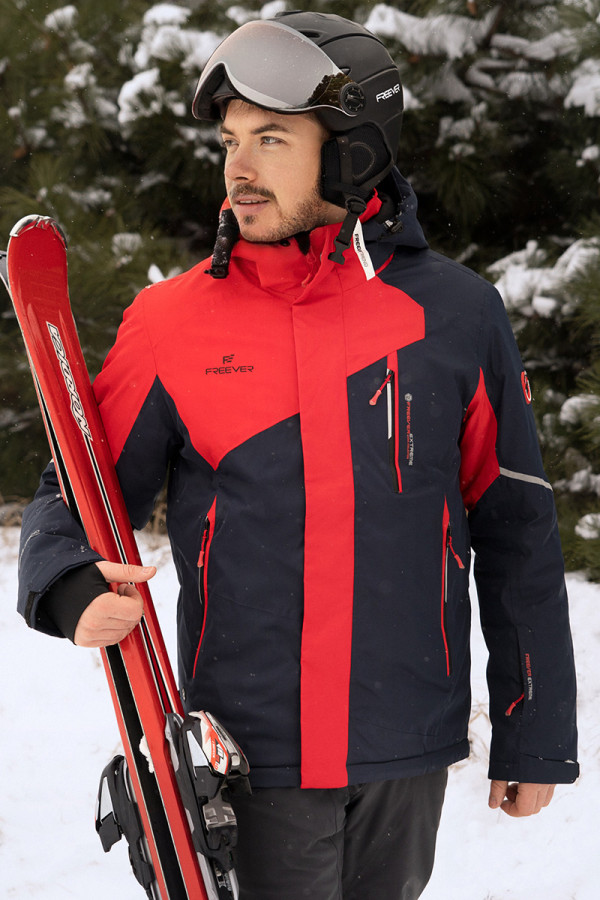 Гірськолижна куртка чоловіча Freever WF 21710 червона, Фото №5 - freever.ua