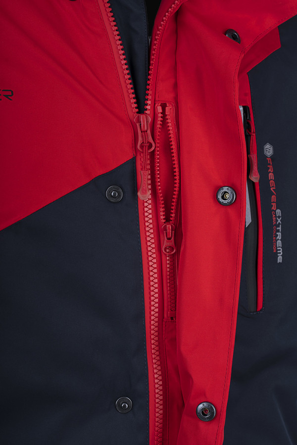 Гірськолижна куртка чоловіча Freever WF 21710 червона, Фото №9 - freever.ua