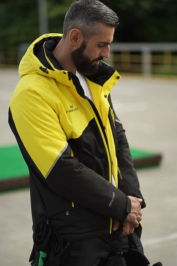 Горнолыжная куртка мужская Freever WF 21710 желтая, Фото №5 - freever.ua