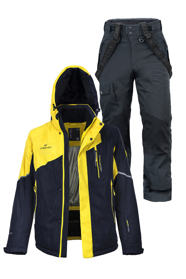 Мужской лыжный костюм FREEVER 21710-922 желтый - freever.ua