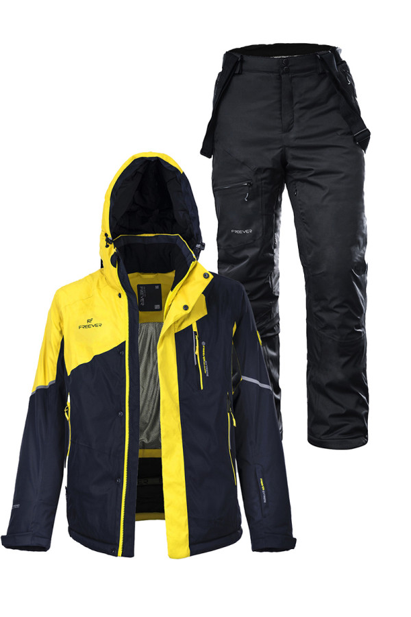 Мужской лыжный костюм FREEVER 21710 желтый - freever.ua