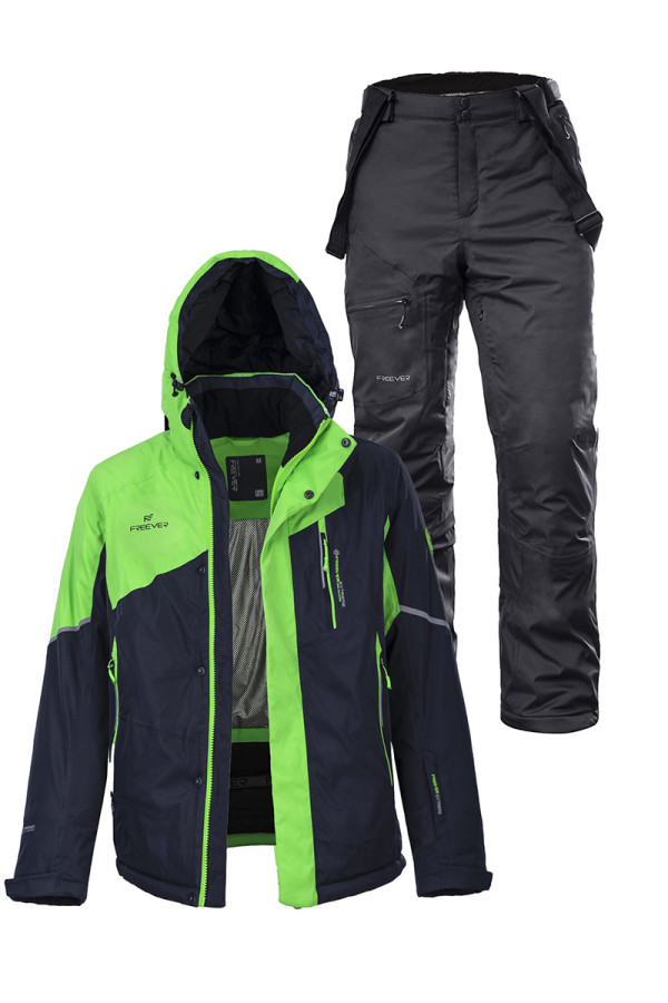 Мужской лыжный костюм FREEVER 21710-62 зеленый