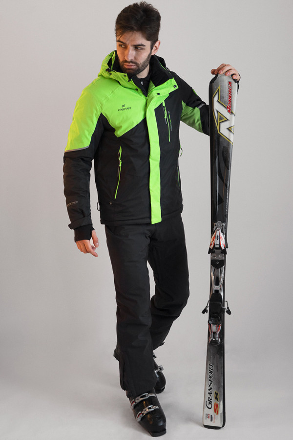 Гірськолижна куртка чоловіча Freever WF 21710 зелена, Фото №9 - freever.ua