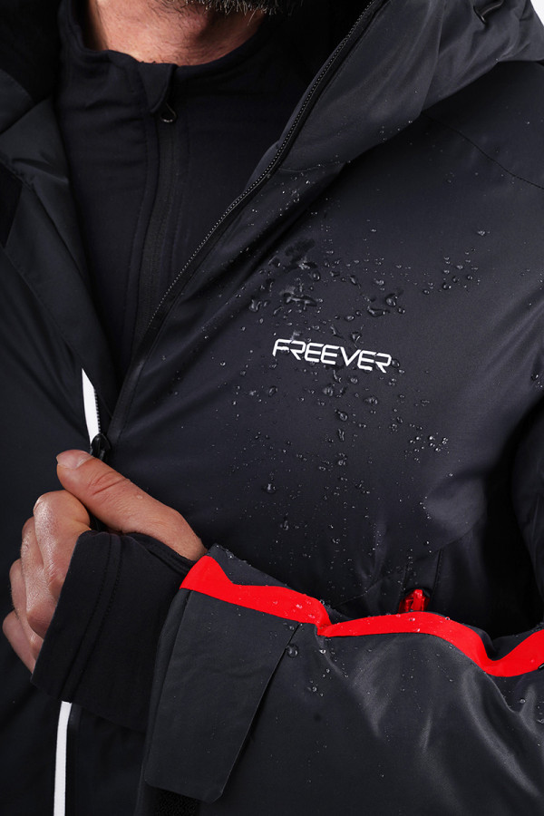 Горнолыжная куртка мужская Freever WF 21711 темно-серая, Фото №6 - freever.ua