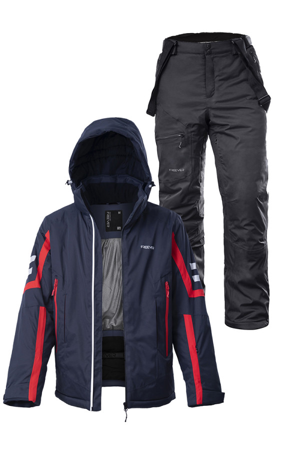 Чоловічий лижний костюм FREEVER 21711-22 темно-сірий - freever.ua