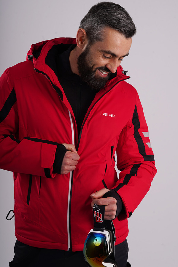 Горнолыжная куртка мужская Freever WF 21711 красная, Фото №5 - freever.ua
