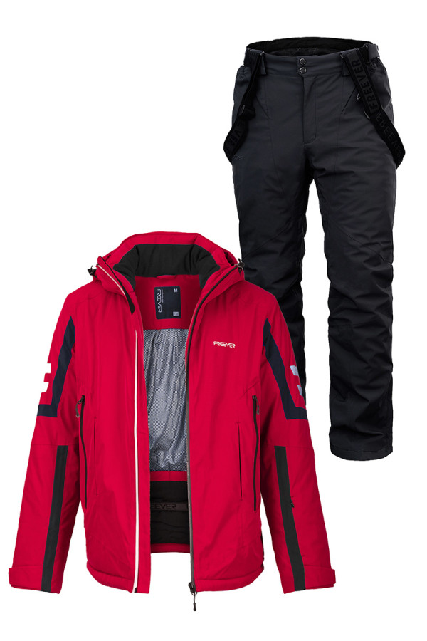 Мужской лыжный костюм FREEVER 21711-931 красный